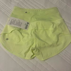 NWT. Lululemon high waisted speed up shorts 2.5”